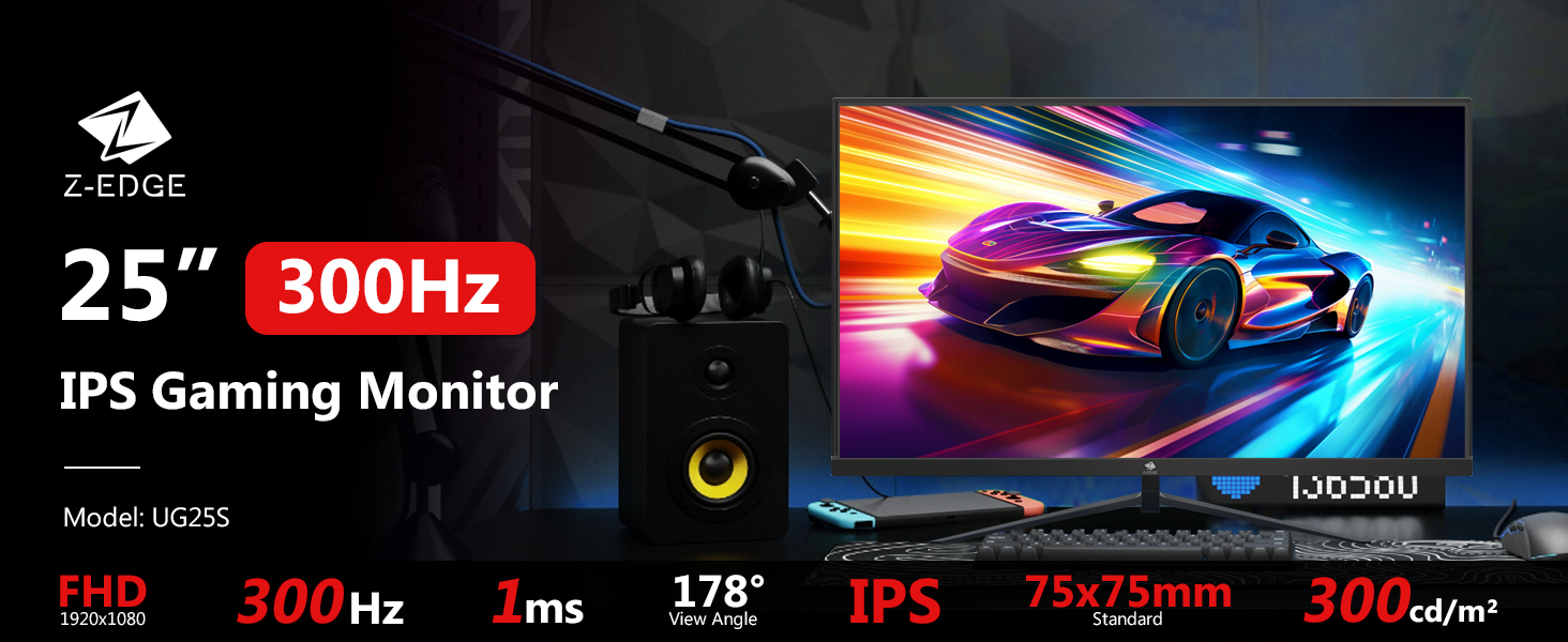 Amazon.com: Z-Edge 24.5 inch 300Hz 280Hz 240Hz Gaming Monitor