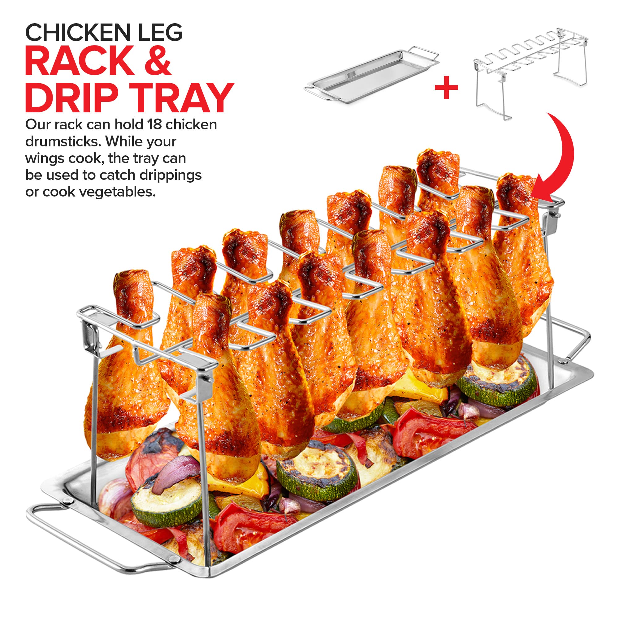 Estantes Parrilla Barbacoa Modern Innovations - Soporte Pollo Cerveza Costillas