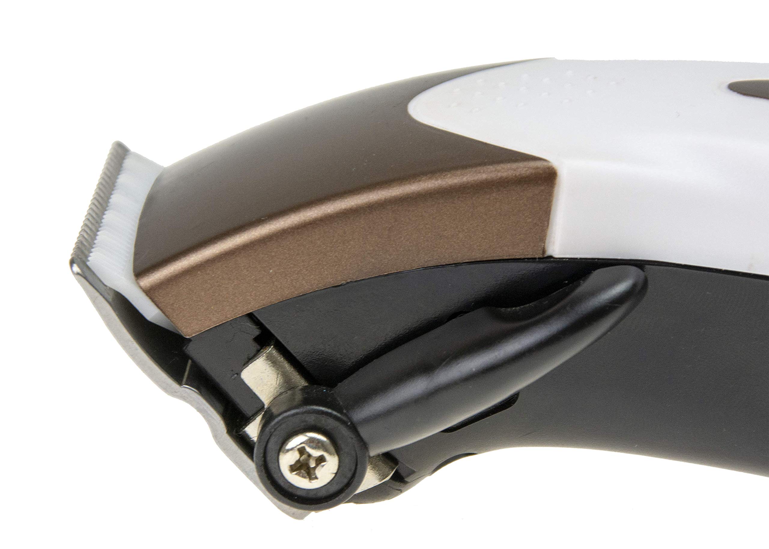 Karlie 521876 maszynka do strzyżenia 15 W, łącznie z olejem, szczotką do czyszczenia, nasadką 3 mm, 6 mm, 9 mm, 12 mm, brązowo-biała, 1 sztuka