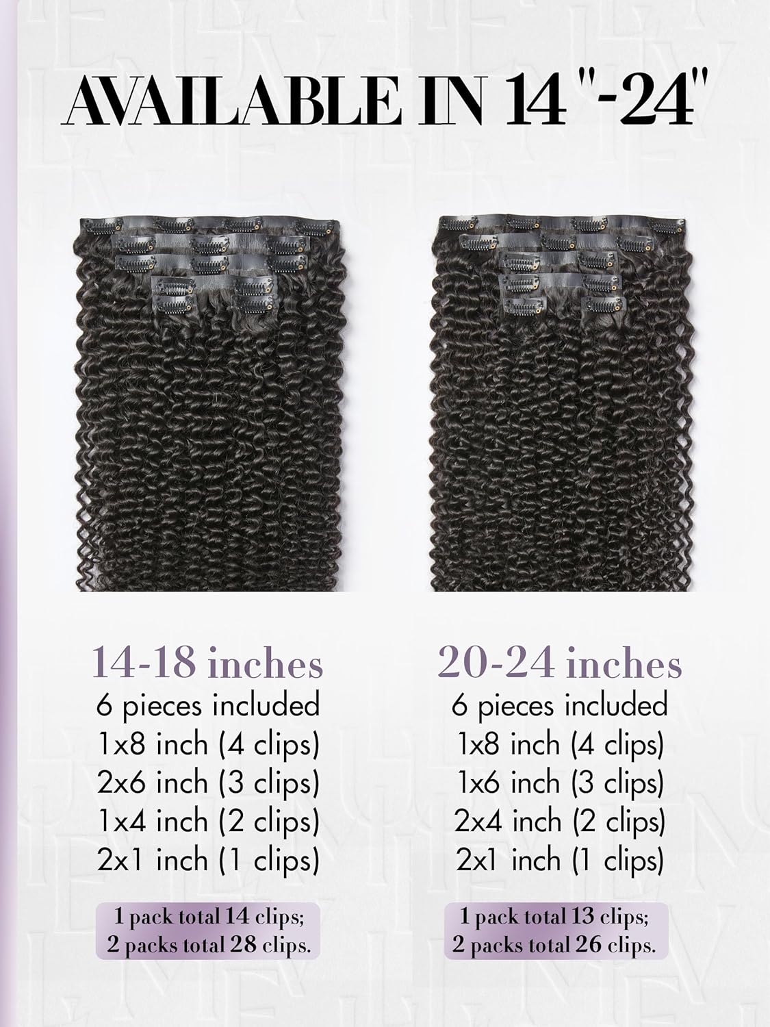 LUVME Invisible Kinky Curly Clip in Hair Extensions Real Human Hair for Women, 2 Pack 16 Inch 220g 12Pcs, Remy Hair Clip Ins, Invisible Clip Ins for Daily Wear & Special Occasions - Image 9