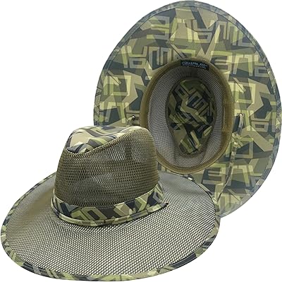 Qwave Safari Hats - Packable Mesh Sides Fishing Hat - 3 Color Options - Outdoors Tribe Sun Hat for Women or Men, Green