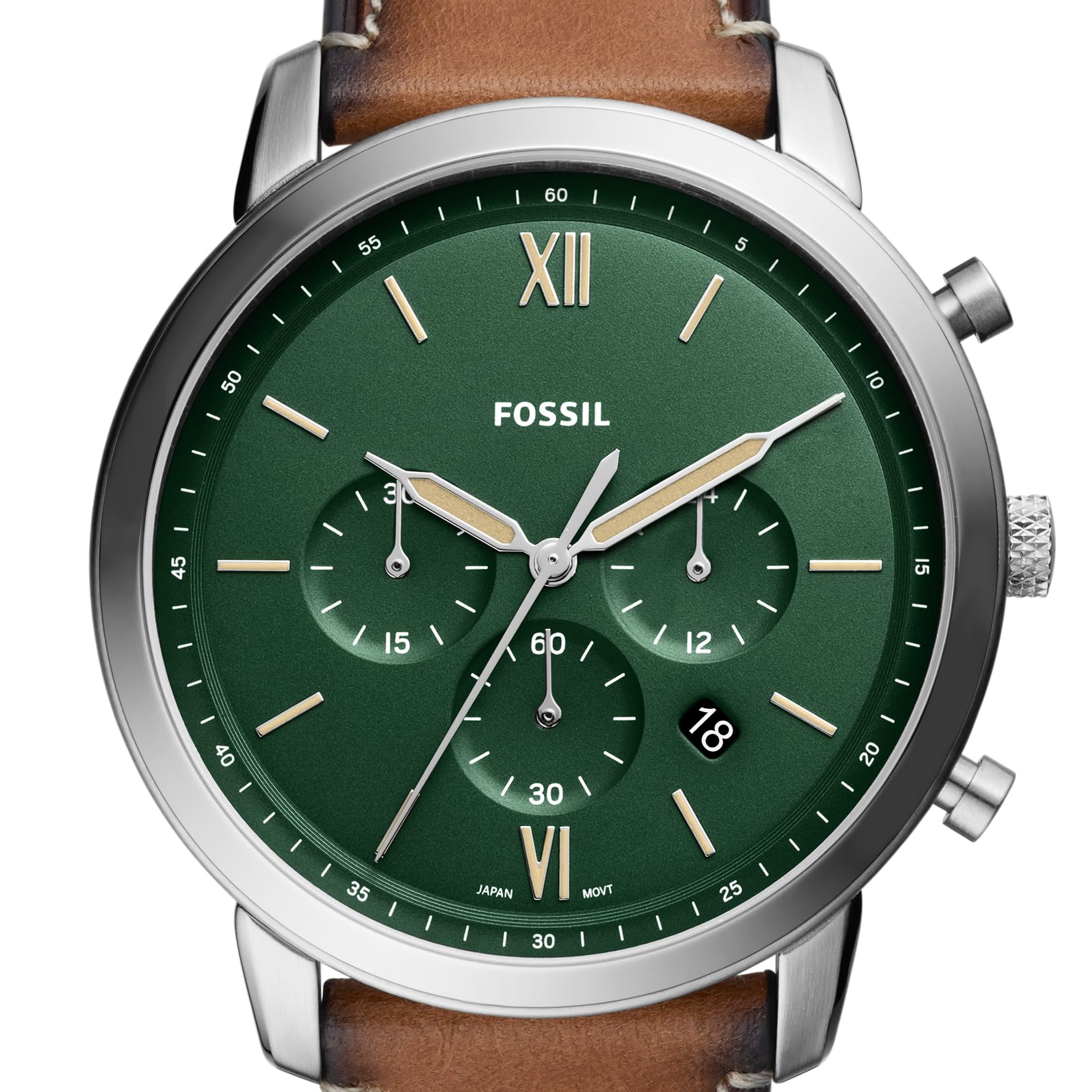 Fossil Men's Neutra Quartz Stainless Steel and Leather Chronograph Watch