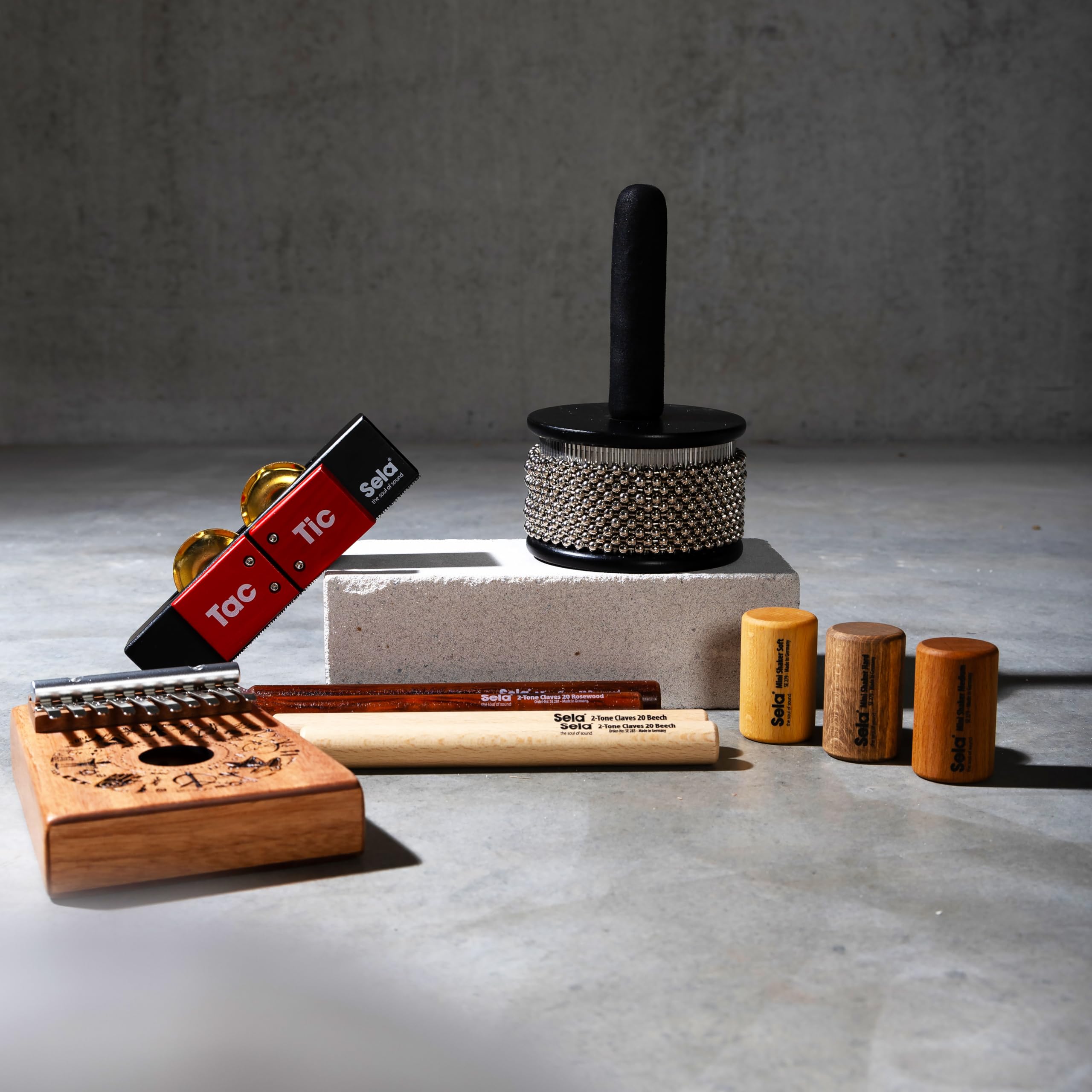 Sela Cabasa 115's - Strumento a percussione di alta qualità con design moderno e suono potente