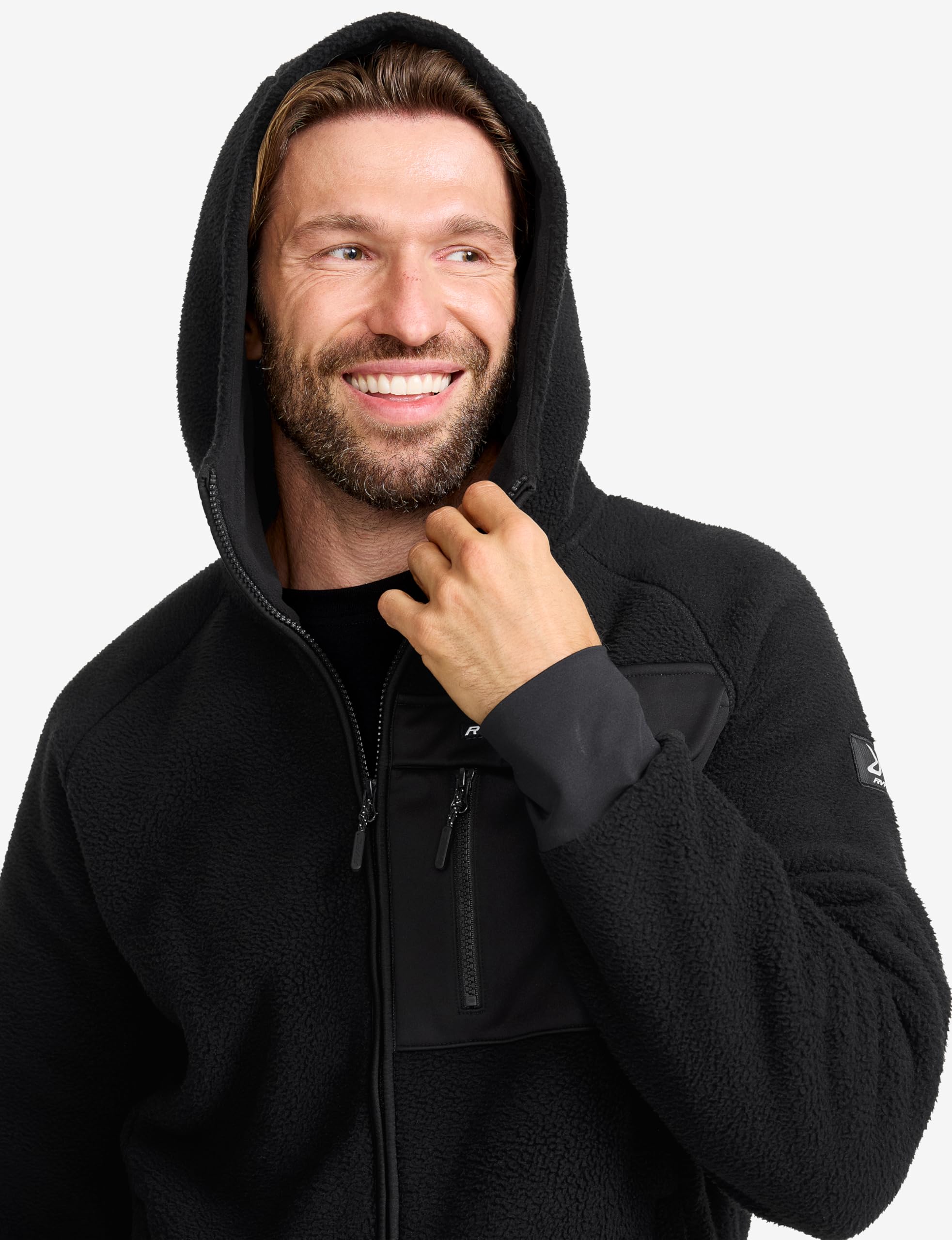 RevolutionRace Sherpa Hoodie Męska, Ciepła i wygodna kurtka polarowa