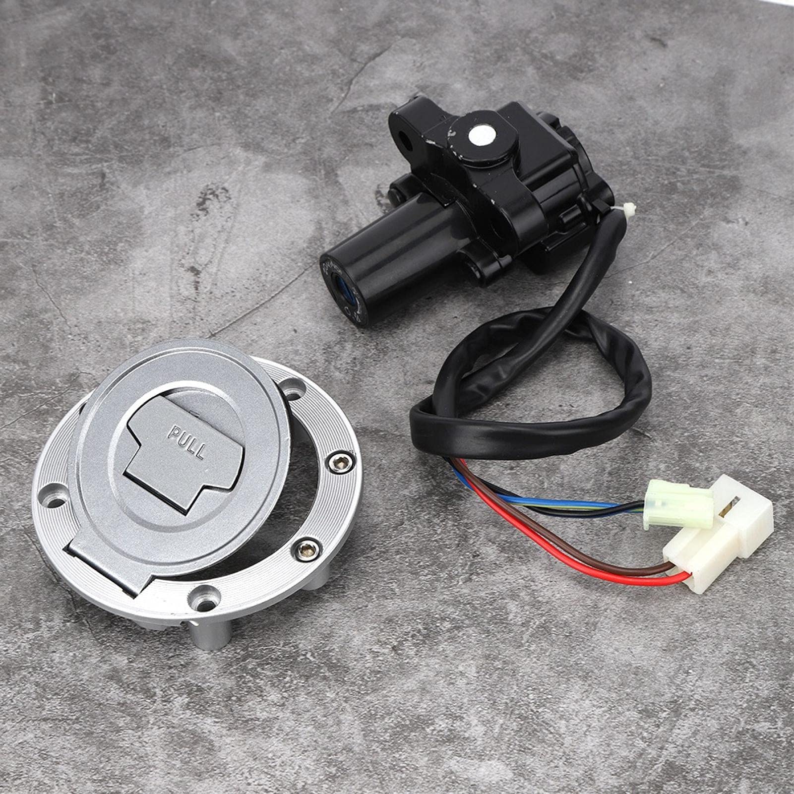 Ensemble de clés de verrouillage de siège de bouchon de gaz de carburant de commutateur d'allumage adapté pour YZF R6/YZF R1/FZ6/FZ09/FZ6R serrure fz6 Commutateur d'allu