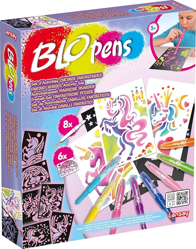 Blopens Lansay Set de Actividades Caballos óptimos dibujos y Colorear, a Partir de 5 Años