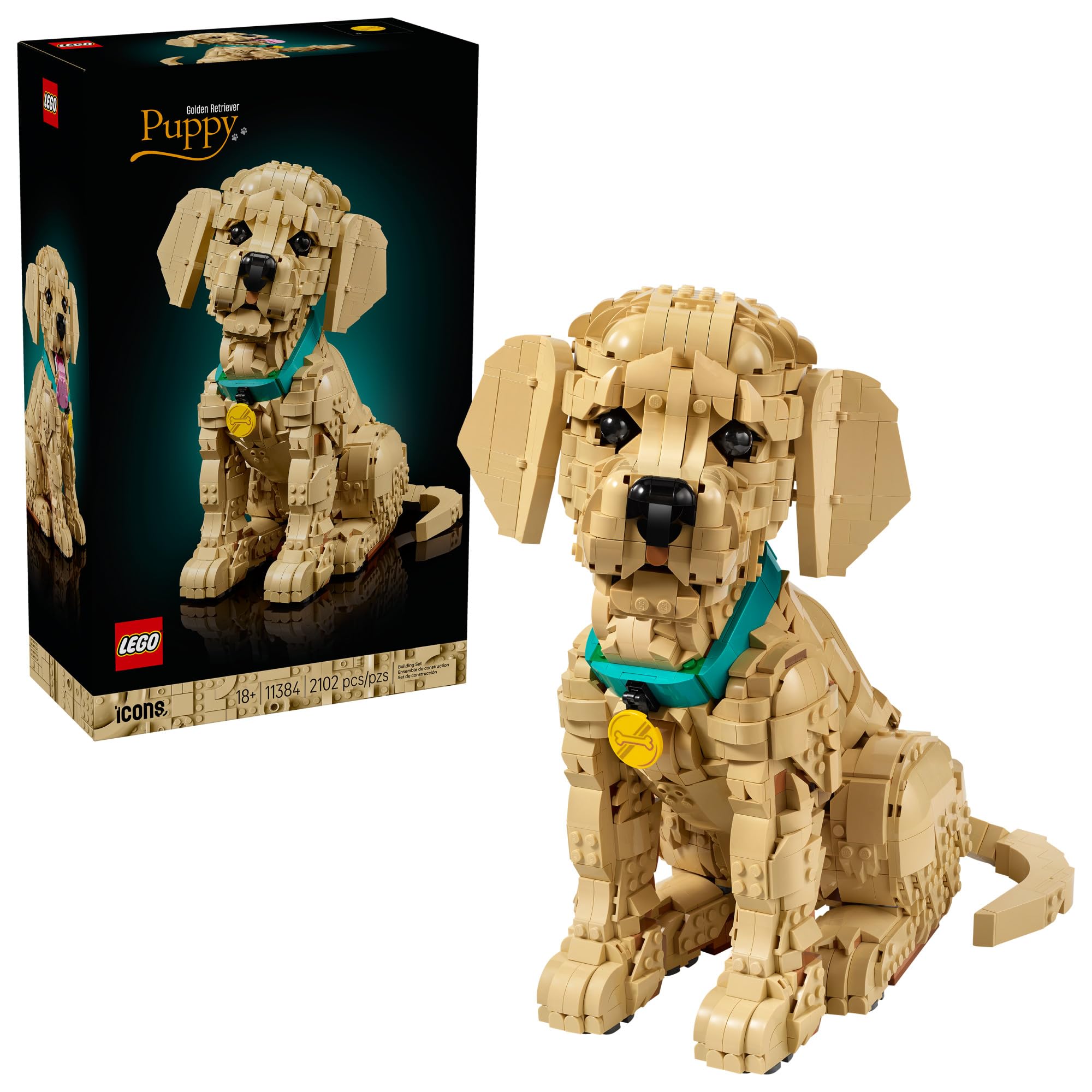 LEGO Icons Golden Retriever Puppy Building Set