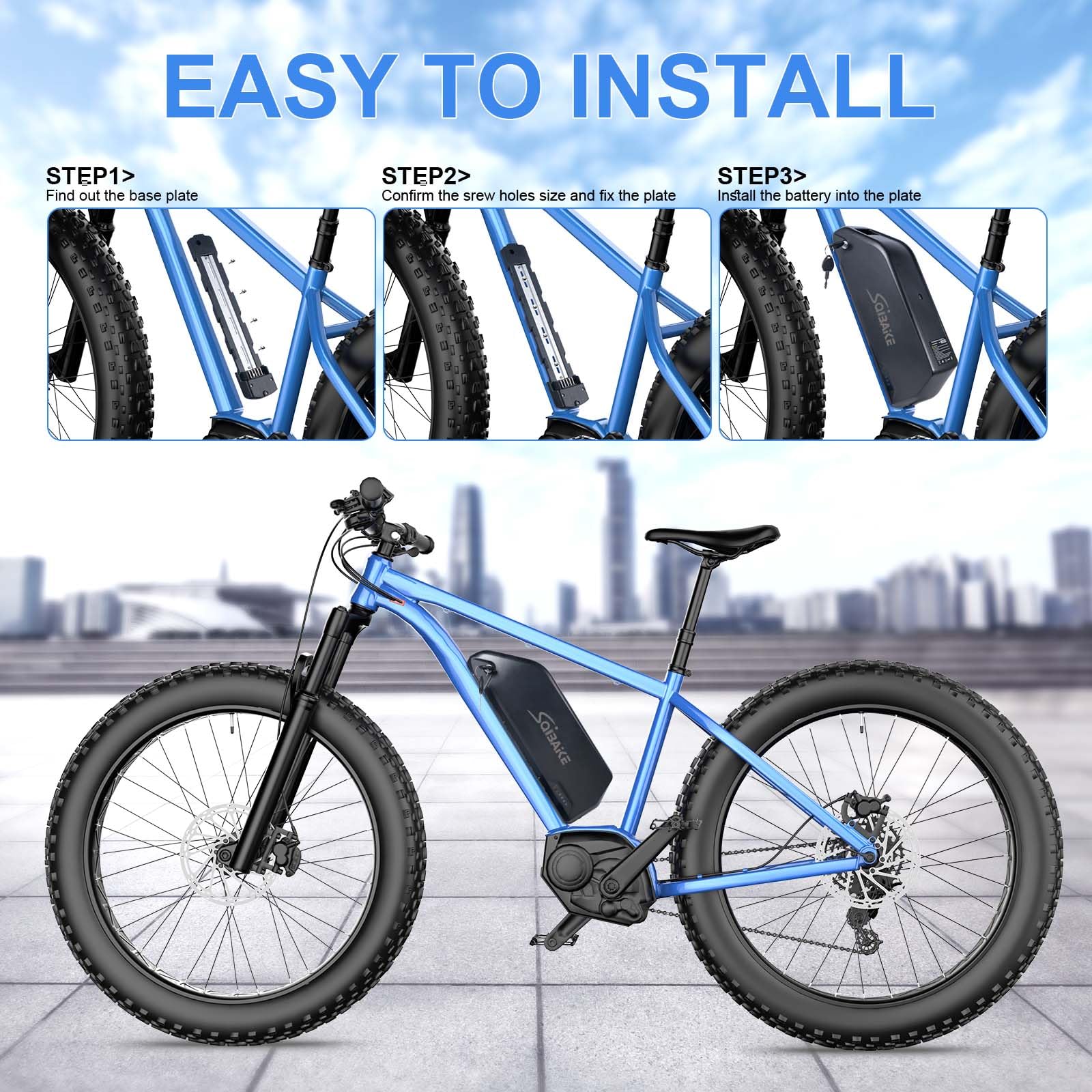36V 25Ah batteria per bicicletta elettrica for 250W Bafang/Tongsheng kit di conversione per ebike - batteria di ricambio per motori elettrici da 250 W, 500 W