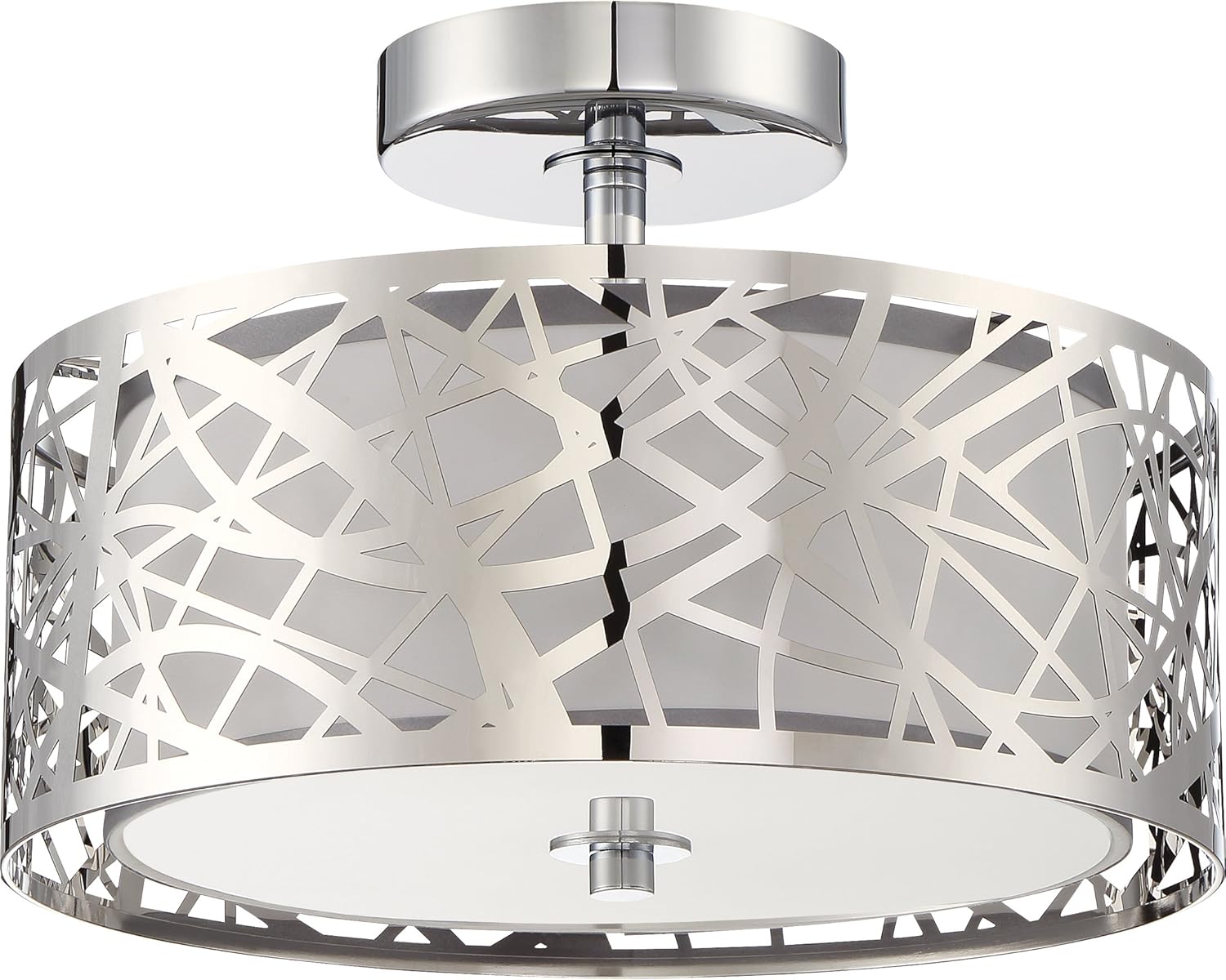 Quoizel Abode 2-Light Polished Chrome Semi-Flush Mount Light