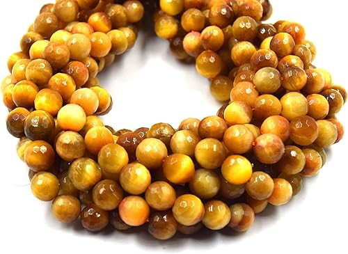 Miniatura 7 de Cuentas facetadas de ojo de tigre | hebras de 15 pulgadas | cuentas de piedras preciosas naturales | ojo de tigre verde de 0.315 in