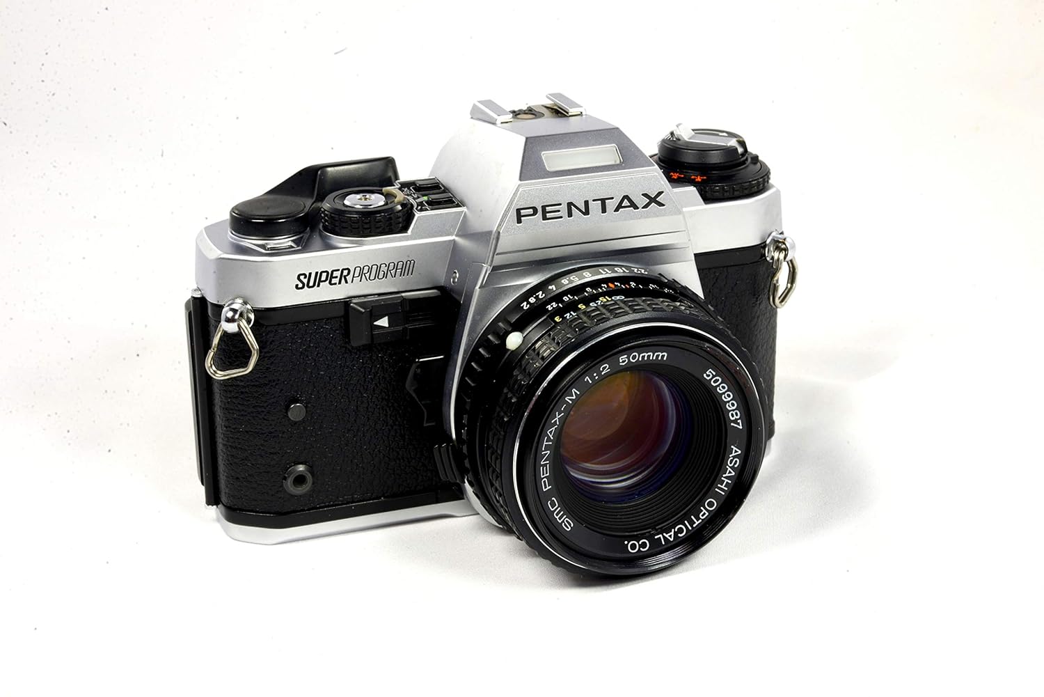 Pentax Super Program 35mm SLR Film Camera with SMC PentaxA 12 50mm
