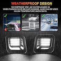 Vista 5 de Luces LED para placa de matrícula con clips de retención de metal para Dodge Ram 1500 2500 3500 2003-2018 lámpara de parachoques trasero 2PCS, 6000K