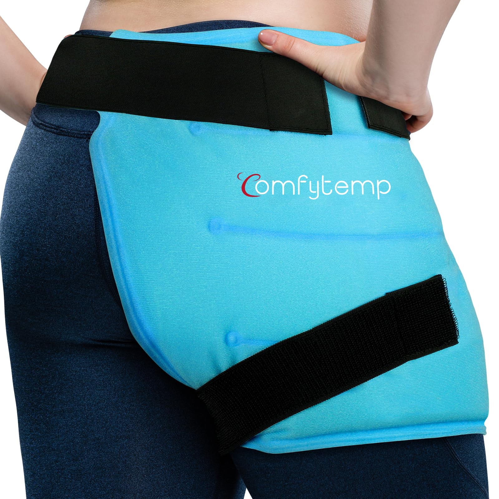 Comfytemp Gran manguito de refrigeración para caderas, para Ciática, Reemplazo de Cadera, Fracturas, Alivio del Dolor, Reutilizable para Terapia Fría y Caliente, Regalo de Frío