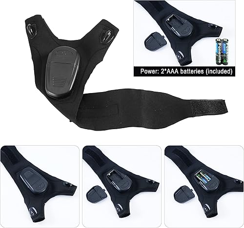 Miniatura 3 de Regalos únicos para hombres, papá, adultos, herramientas de guante con linterna LED con correa elástica, guantes de trabajo sin dedos con luces