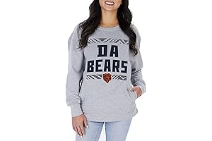 Chicago Bears Zubaz Women's Heather Grey Pocketed Crewneck Sweatshirt