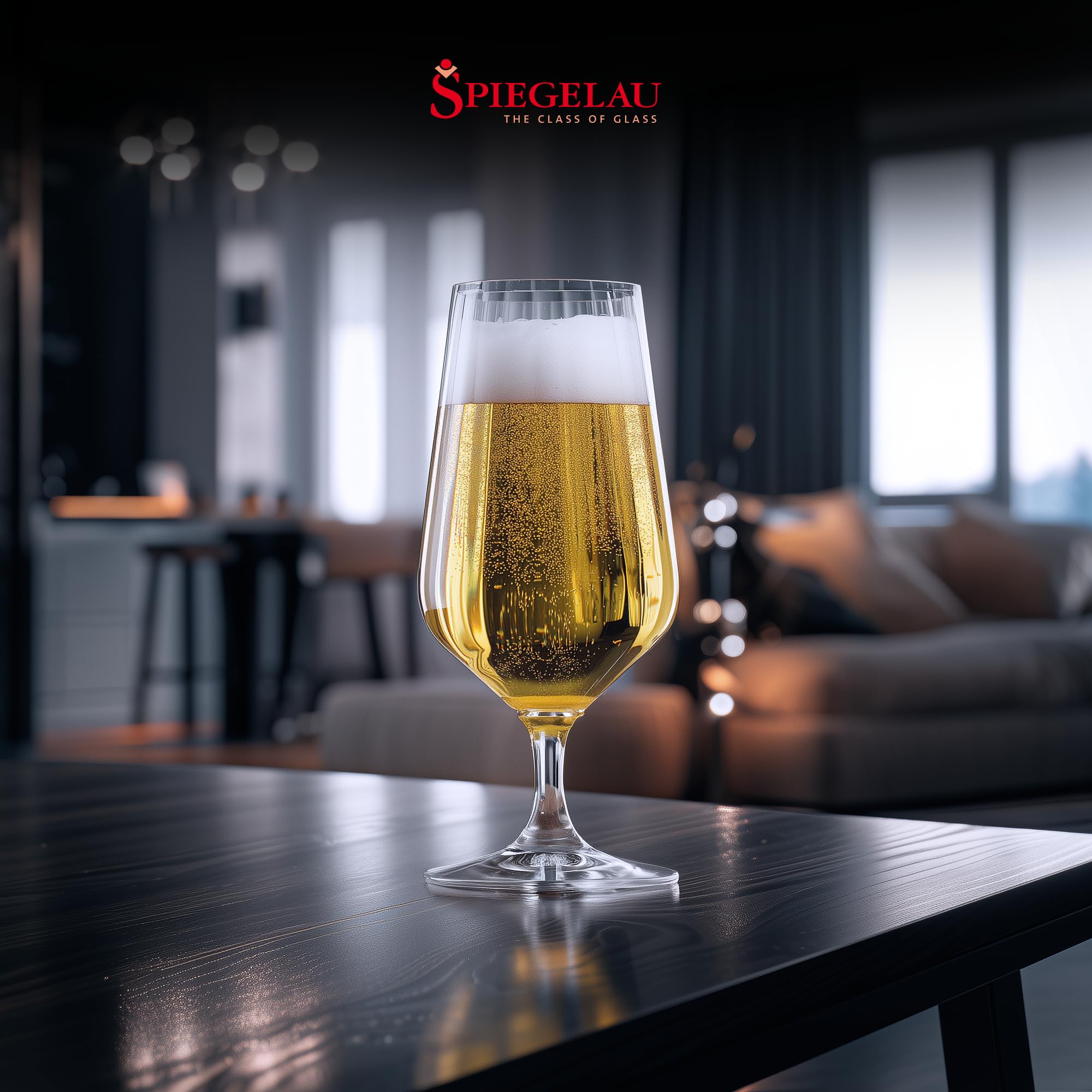 Spiegelau 4-częściowy zestaw szklanek do piwa, tulipany do piwa, szkło kryształowe, 440 ml, Lifestyle, 4450174 | Tulipany piwa, szkło kryształowe