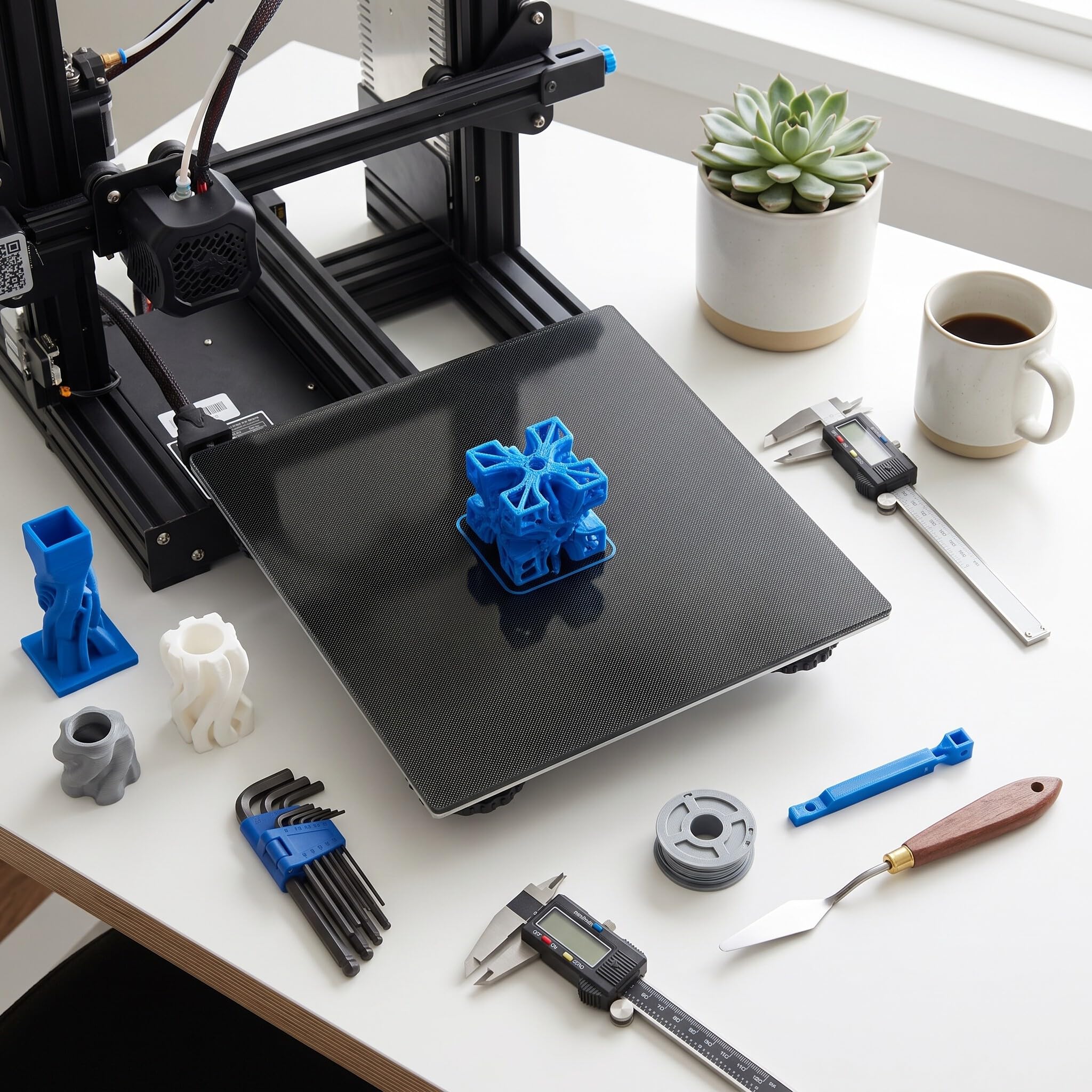 Drukarka 3D Łóżko ze Szkła Hartowanego, 220 X 220 X 4 Mm Łóżko ze Szkła Drukarki 3D Doskonała przyczepność Drukarka 3D Łóżko ze Szkła Hartowanego, Platformy Drukarki 3D