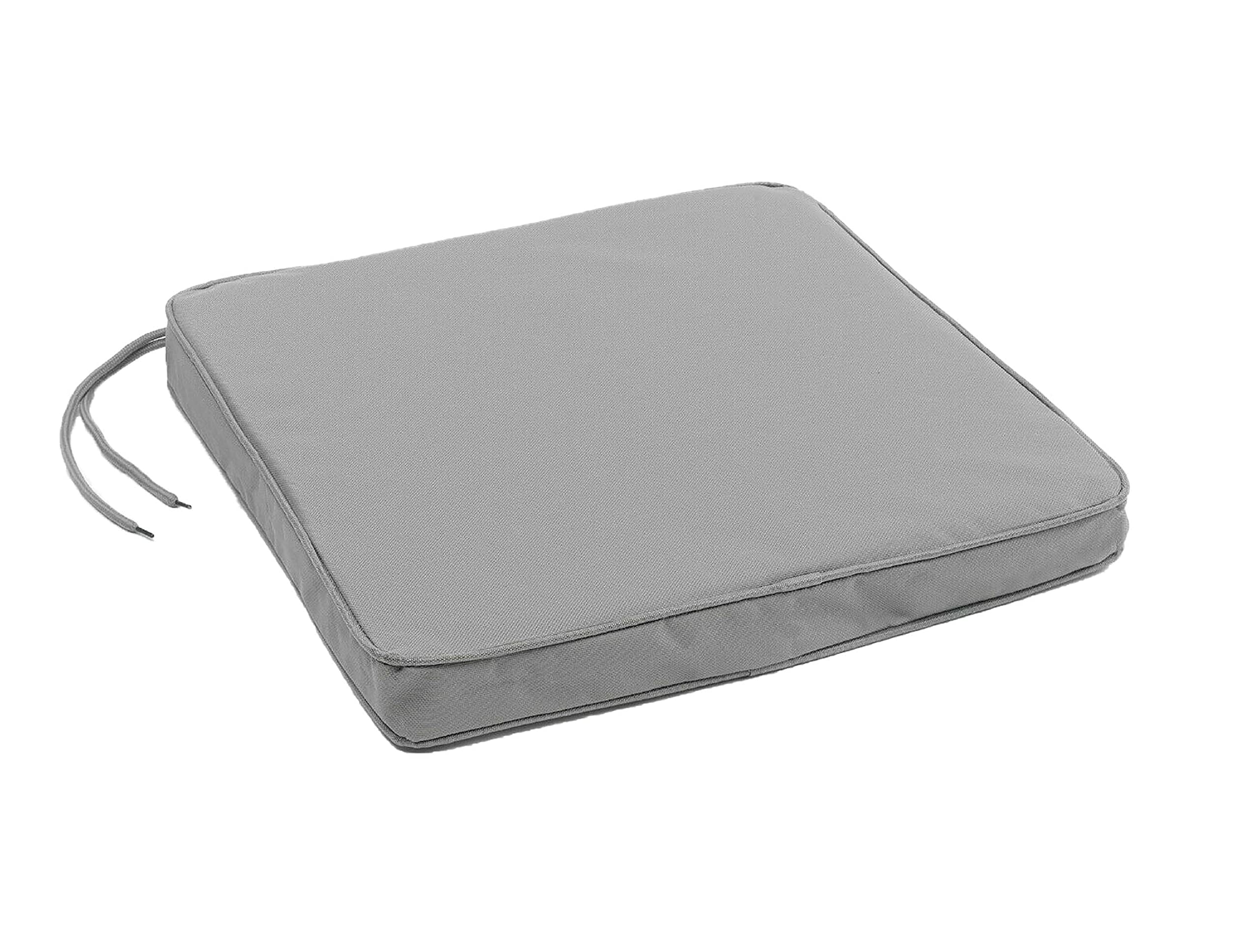 MOTHER LAND Set of 4 Chair Cushions 40 x 40 x 5 cm Seat Cushions for Garden Chair Kitchen or Dining Room Chair Comfortable Indoor and Outdoor Chair Cushion (Grey)