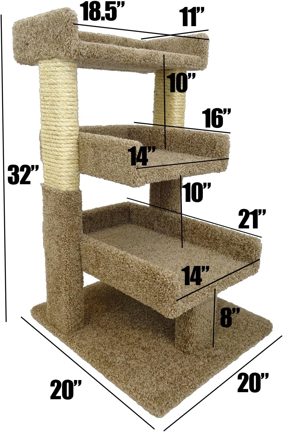 Buy New Cat Condos Premier Triple Cat Perch Online In Qatar B00za2ai6o