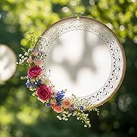 Vista 7 de Caydo Aro de bordado de 3 piezas con herramienta de tornillo de metal, aros de bordado de bambú de 6 pulgadas para bordar y coser, aro de punto