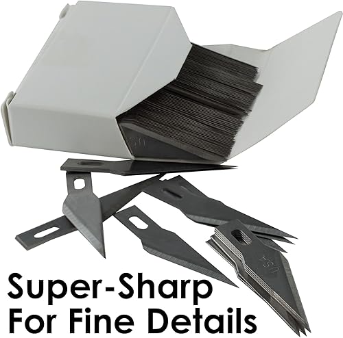 Miniatura 5 de Paquete de 100 cuchillas de acero de primera calidad fabricadas en Estados Unidos. Ahorra tiempo y gastos de envío. La hoja de tamaño #11 de punta