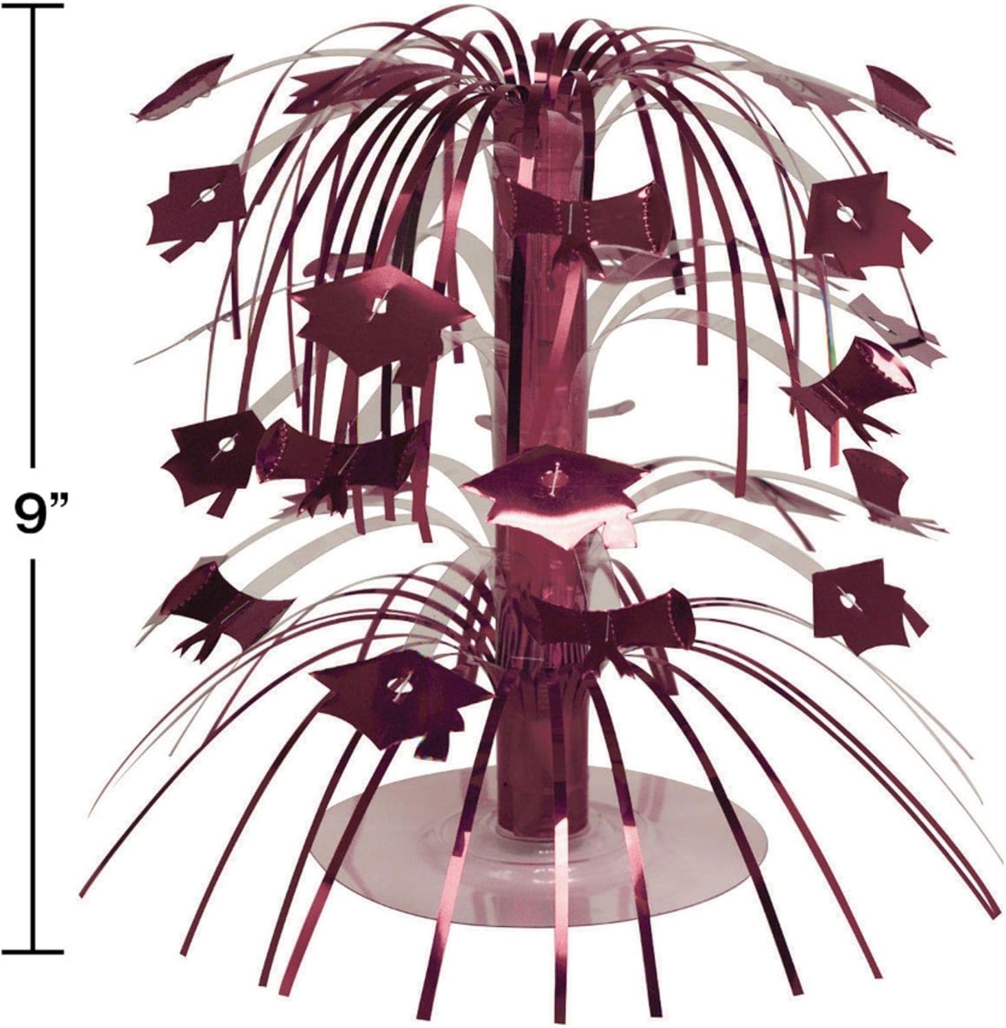 Pack of 12 Burgundy Red Purple Mini Cascade Centerpiece Graduation Party Decorations