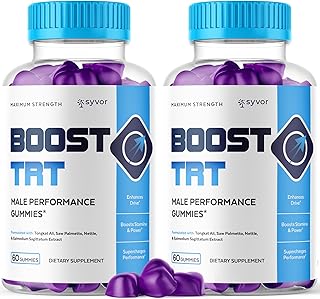 (2 Pack) Boost TRT Gummies, Official BoostTRT Gummys with All Natural Ingredients, Advanced Health & Wellness Support Formula with Max Strength Premium Active Lifestyle Vitamins (120 Gummies)