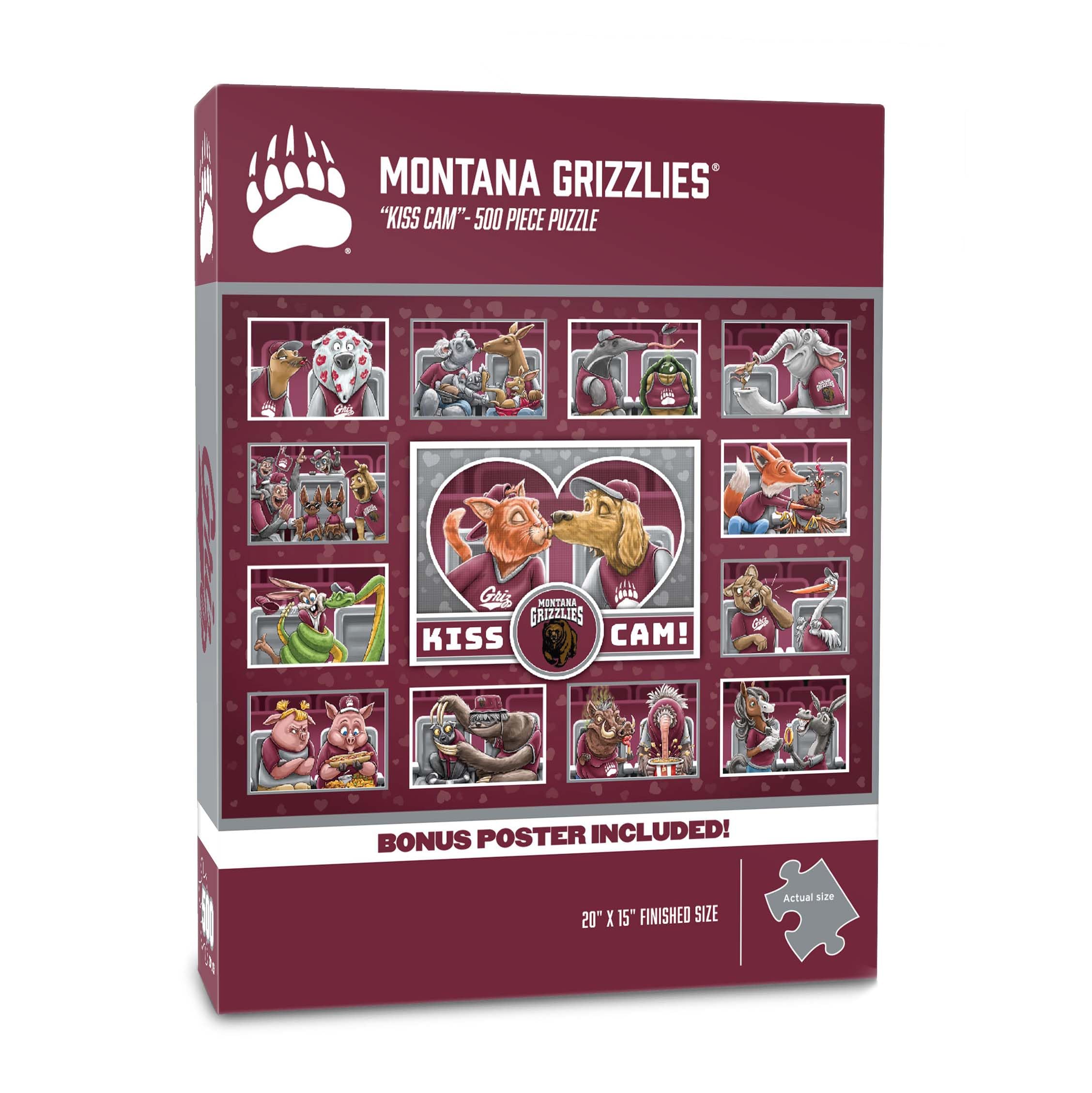 YouTheFan NCAA Montana Grizzlies “Kiss Cam” 500 Puzzle