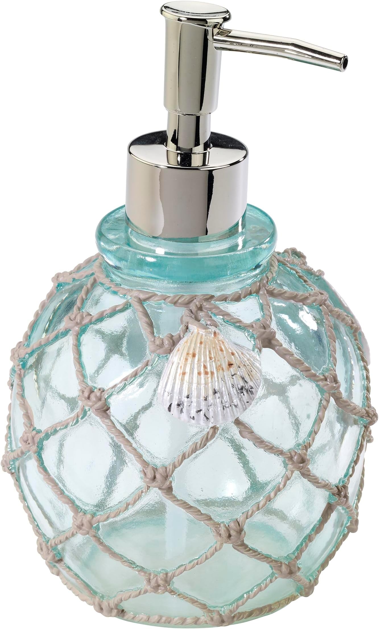 Lotion Pump/Soap Dispenser, Countertop Accessories, Beach Inspired Bathroom Decor (Seaglass Collection)