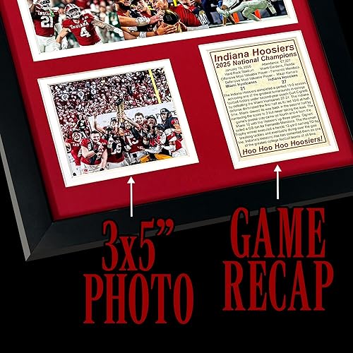 Miniatura 3 de Indiana Hoosiers  Campeones Nacionales CFP 2025  Recuerdos coleccionables de fútbol Hoosier  Imagen enmarcada y regalo de collage de fotos, arte de