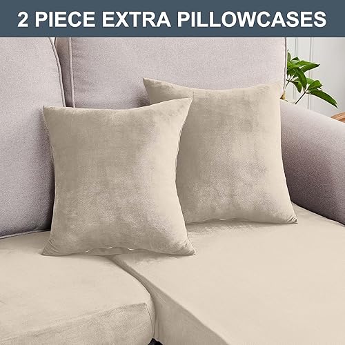 Vista 16 de Funda para Sofá de Terciopelo Elástico Funda de Cojín de Sofá 1 Pieza - Funda Elástica Lavable para Asiento o Respaldo, Fundas de Asiento para Sofás