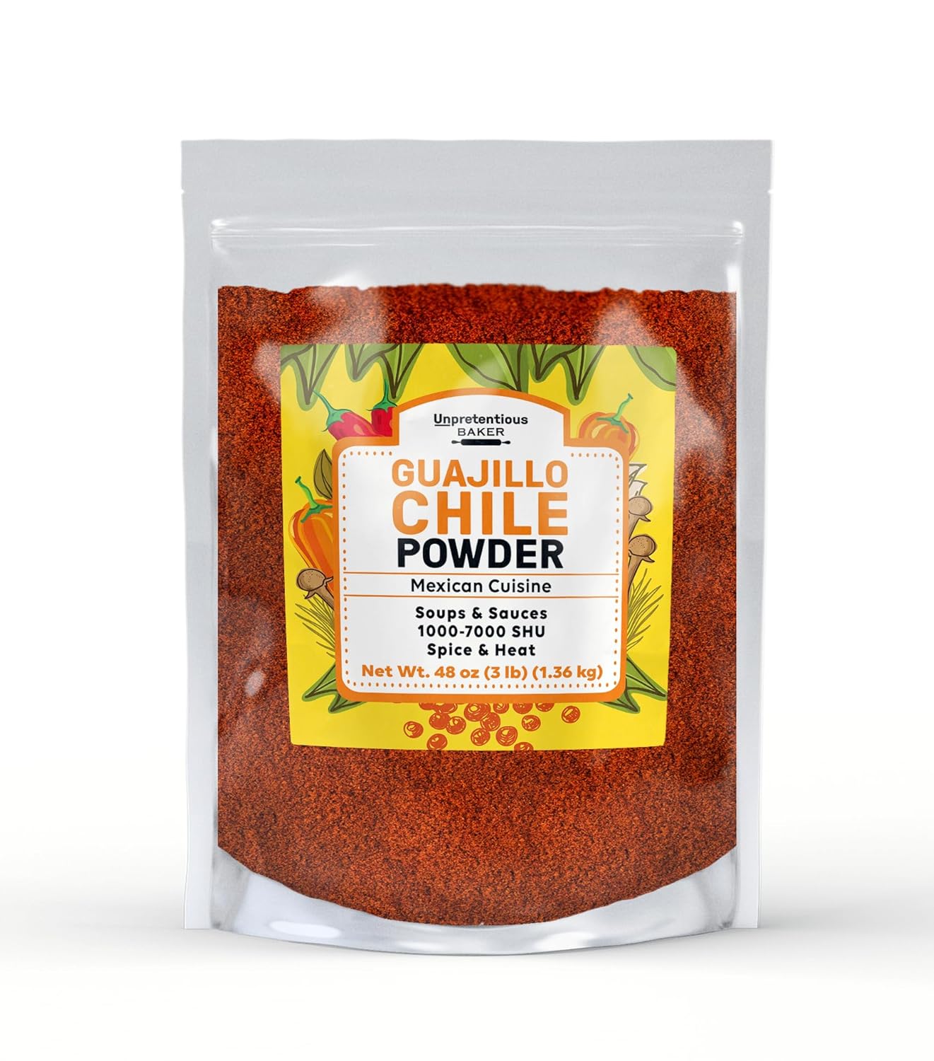 Unpretentious Guajillo Chile Powder, 3 lb, Mexican Cuisine, Soups & Sauces