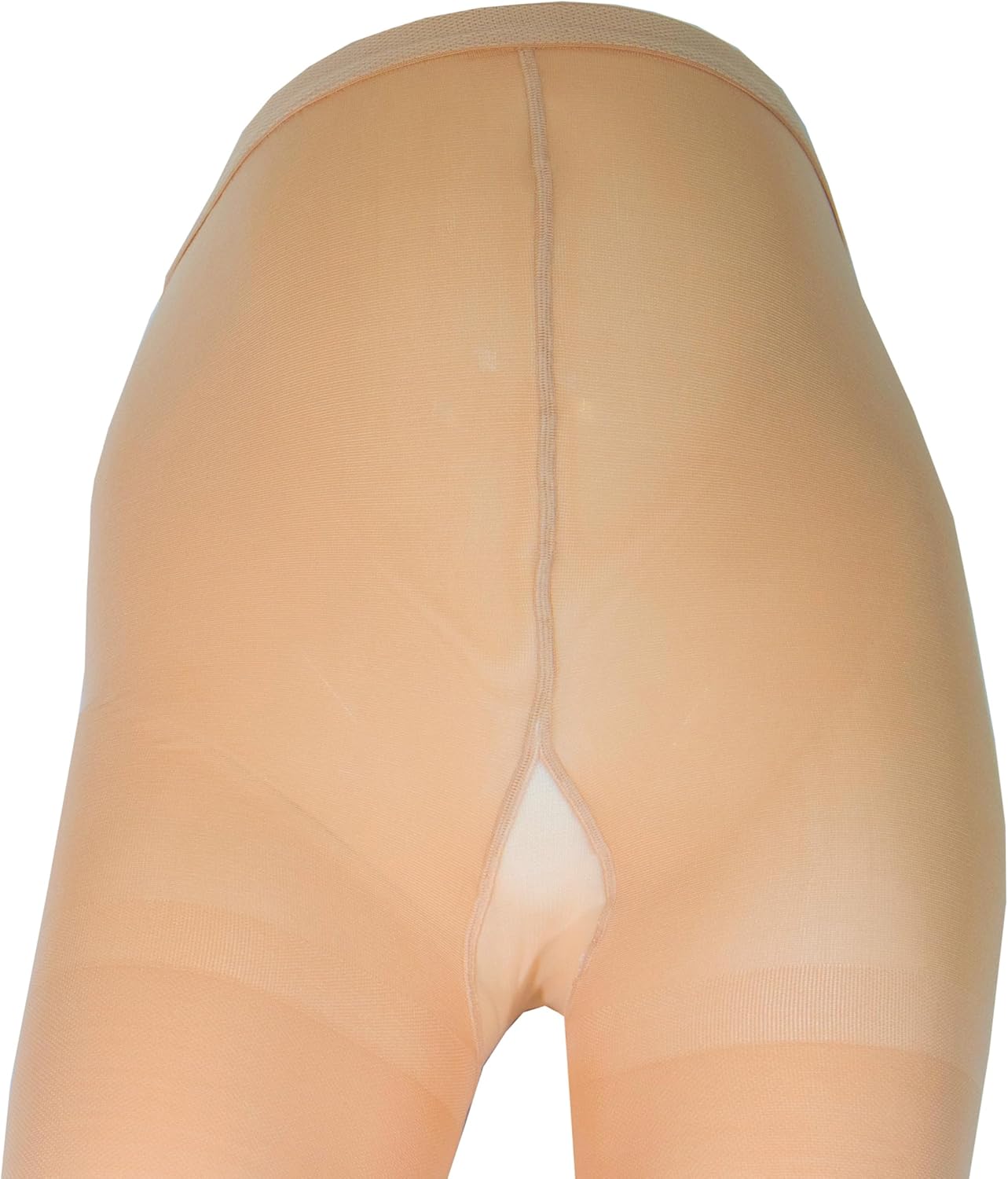 NuVein Medical Compression Plus Size Full Figure Pantyhose, 20-30 mmHg Support, Opaque, Beige, X-Tall