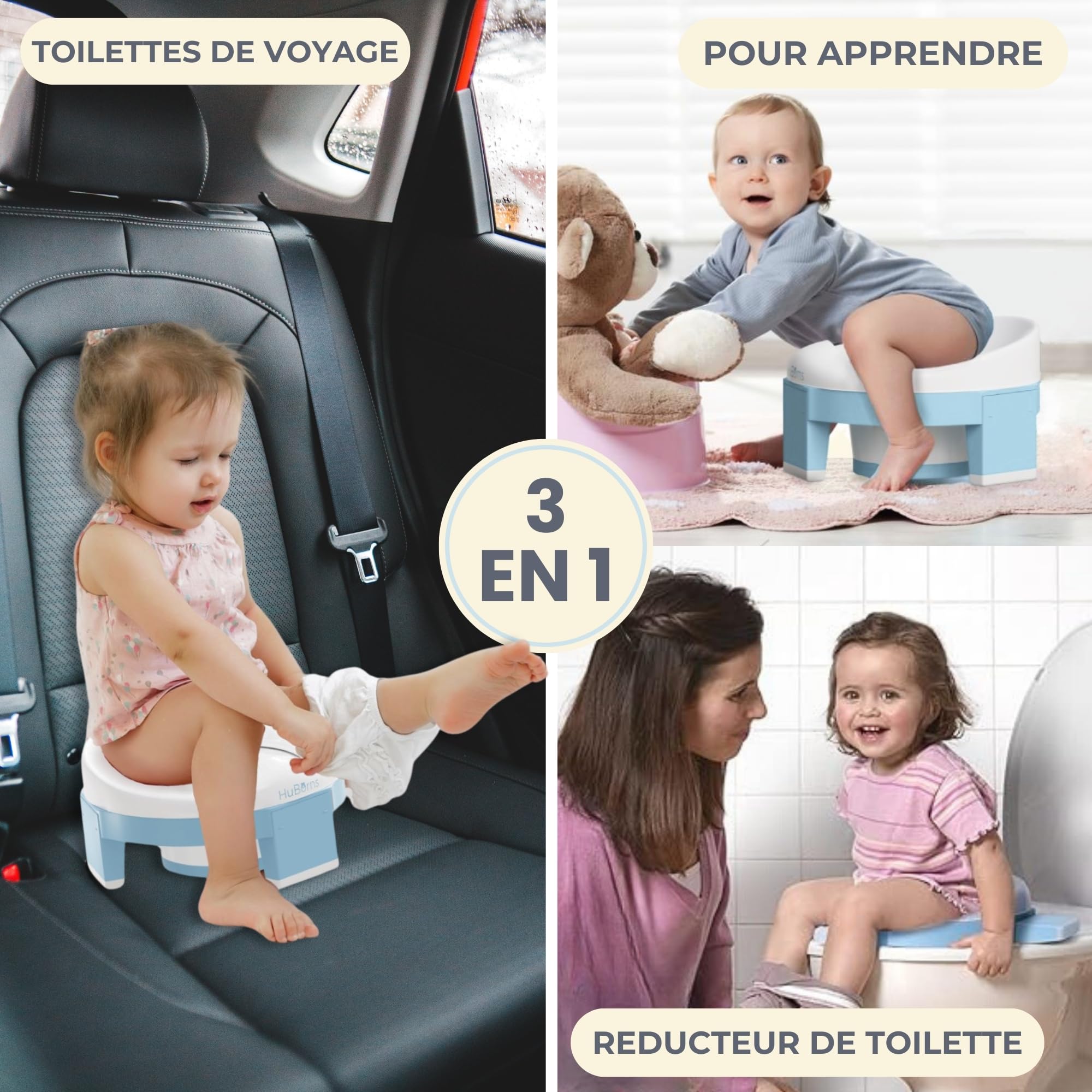 Bolale Pot De Voyage Pliable Pour Enfants - Toilettes Portables Avec 45 Sacs - Idéal Déplacements