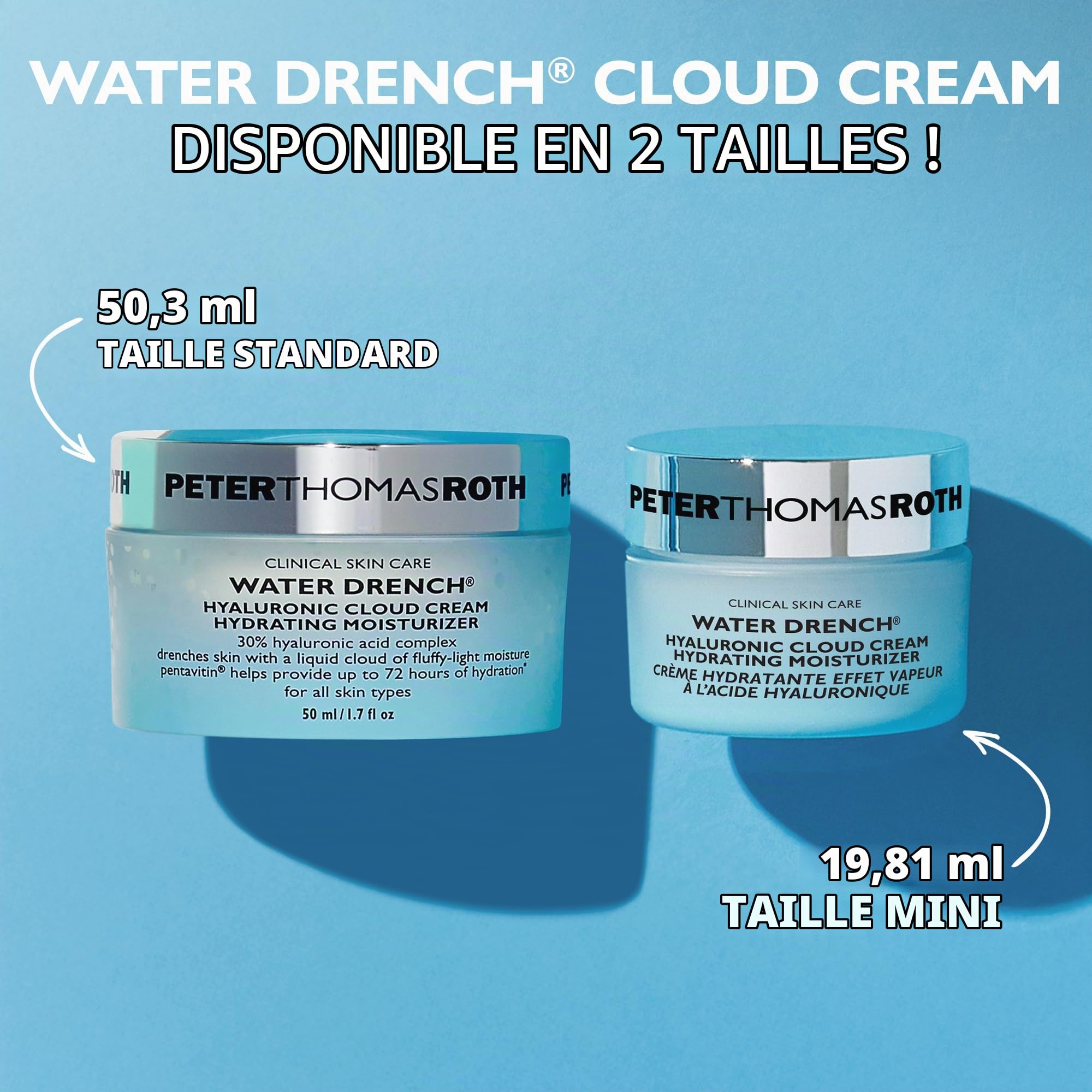 Peter Thomas Roth Peter Thomas Roth Water Drench Hyaluronic Cloud Cream Hydrating Moisturizer Bouchon d'oreille 4 centimeters Noir (Black)