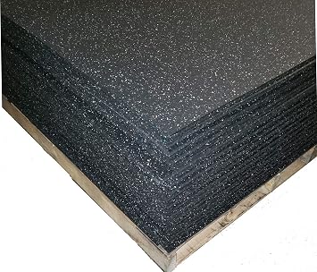 American Made Thick Rubber Gym Flooring 1/2" Thick 48" x 72" for Medium/Large Equipment