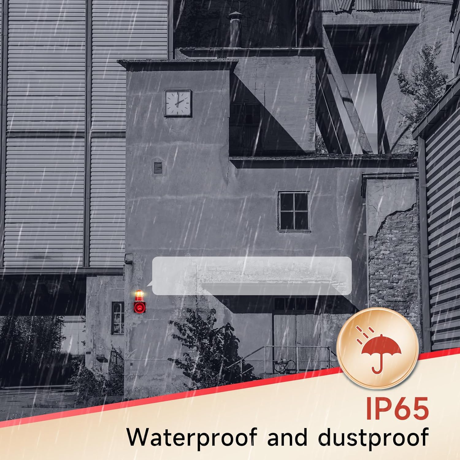 Y DIANS Timeable Alarm Siren Outdoor or Indoor 120dB Emergency Siren 25W Security Alarm Systerm with Timer, LED Strobe Light for Industry Mine Factory AC110-120V