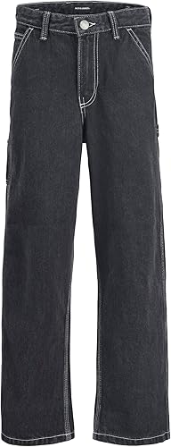 JACK & JONES Jjialex Jjcarpenter MF 143 Sn Jnr, Black Denim, 8 años Hombres