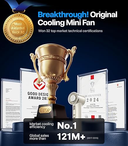 Miniatura 7 de TORRAS COOLiFY iva - Ventilador de mano con enfriador de hielo, Chill by 50F, velocidad ajustable de 0 a 100, súper mini ventilador portátil potente