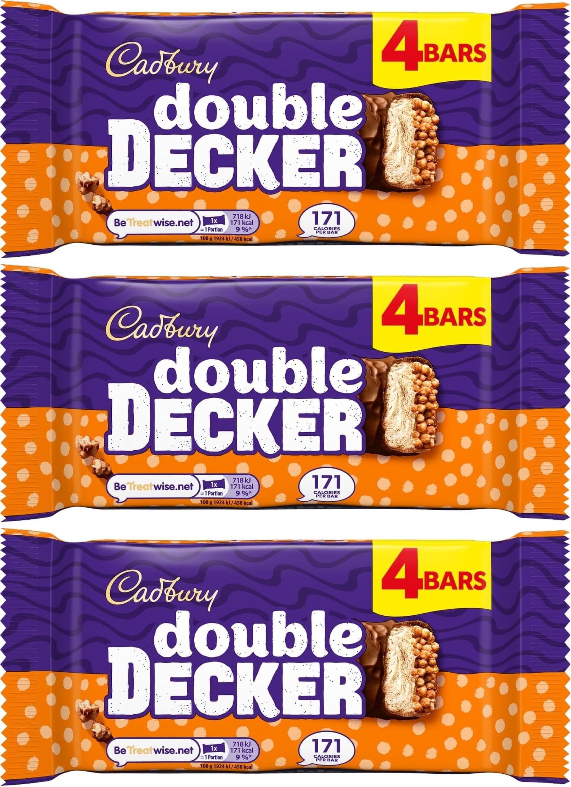 Cadbury Double Decker Chocolate Bar (Pack of 12)