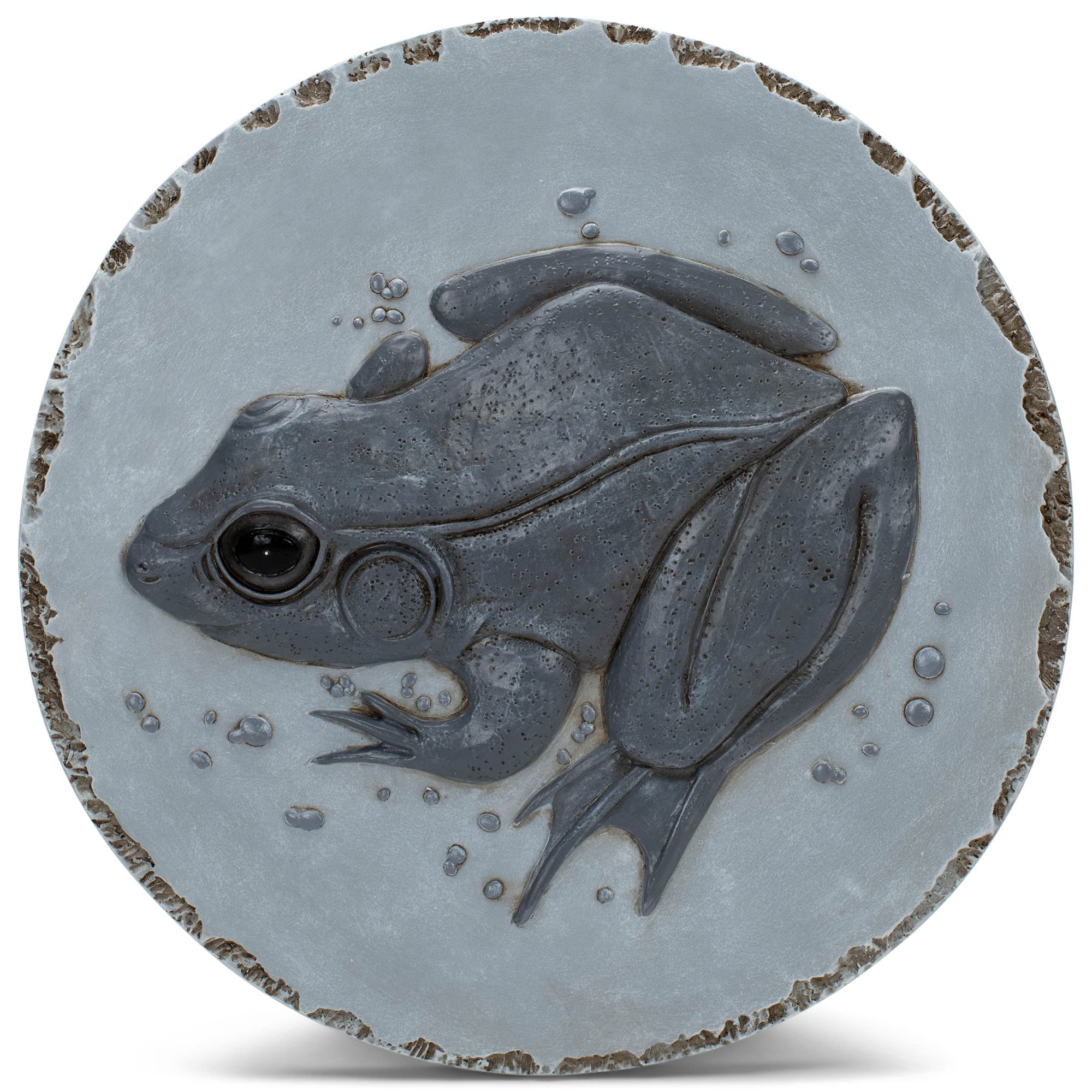 NAT & Jules Animal Character Dimensional Indoor Outdoor 12 inch Round Cast Resin Decorative Garden Stepping Stone, Patio, Walkway Sculpture Yard Art,