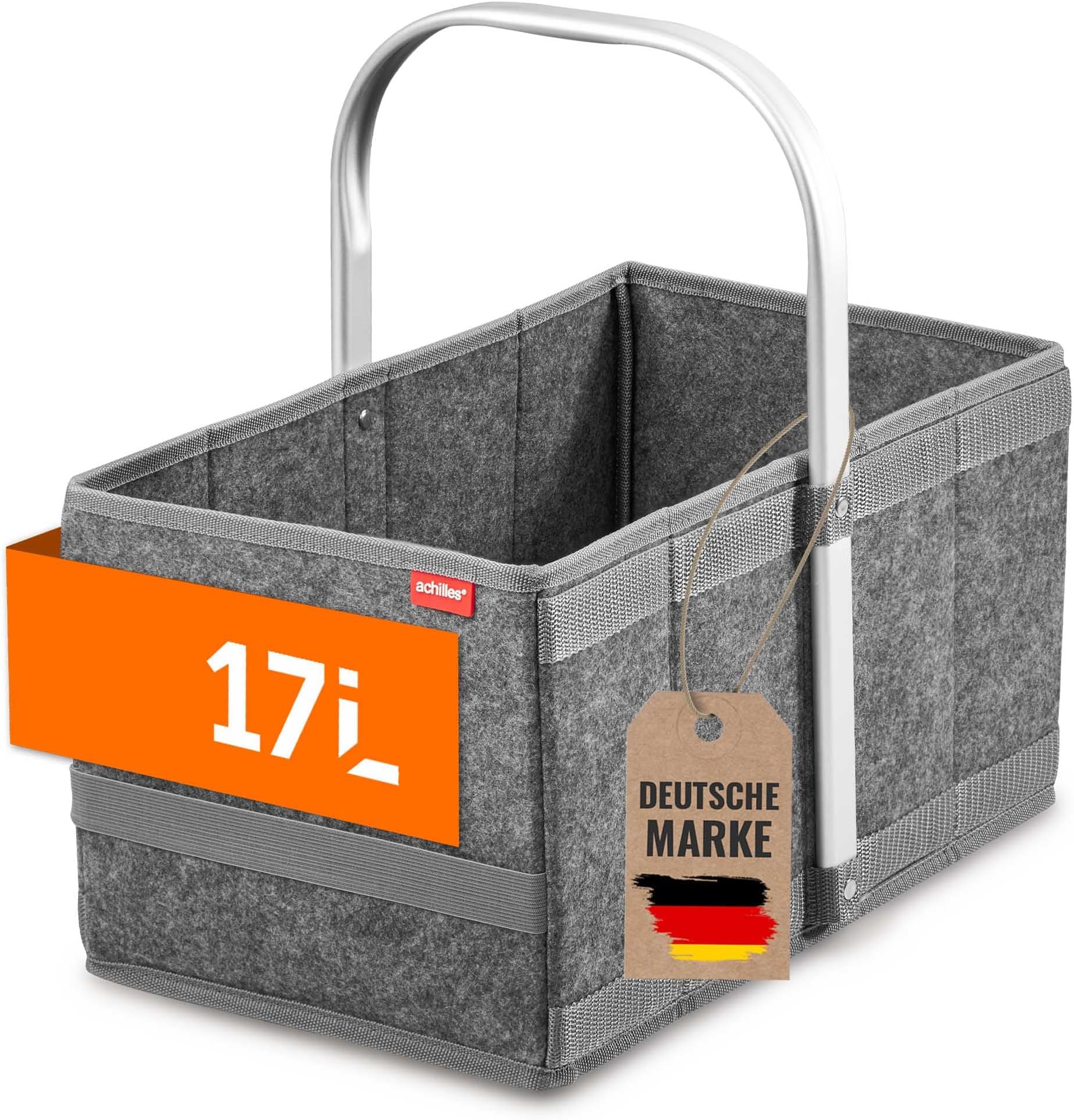 achilles Einkaufskorb Faltbar aus Filz Klappbarer Tragekorb mit