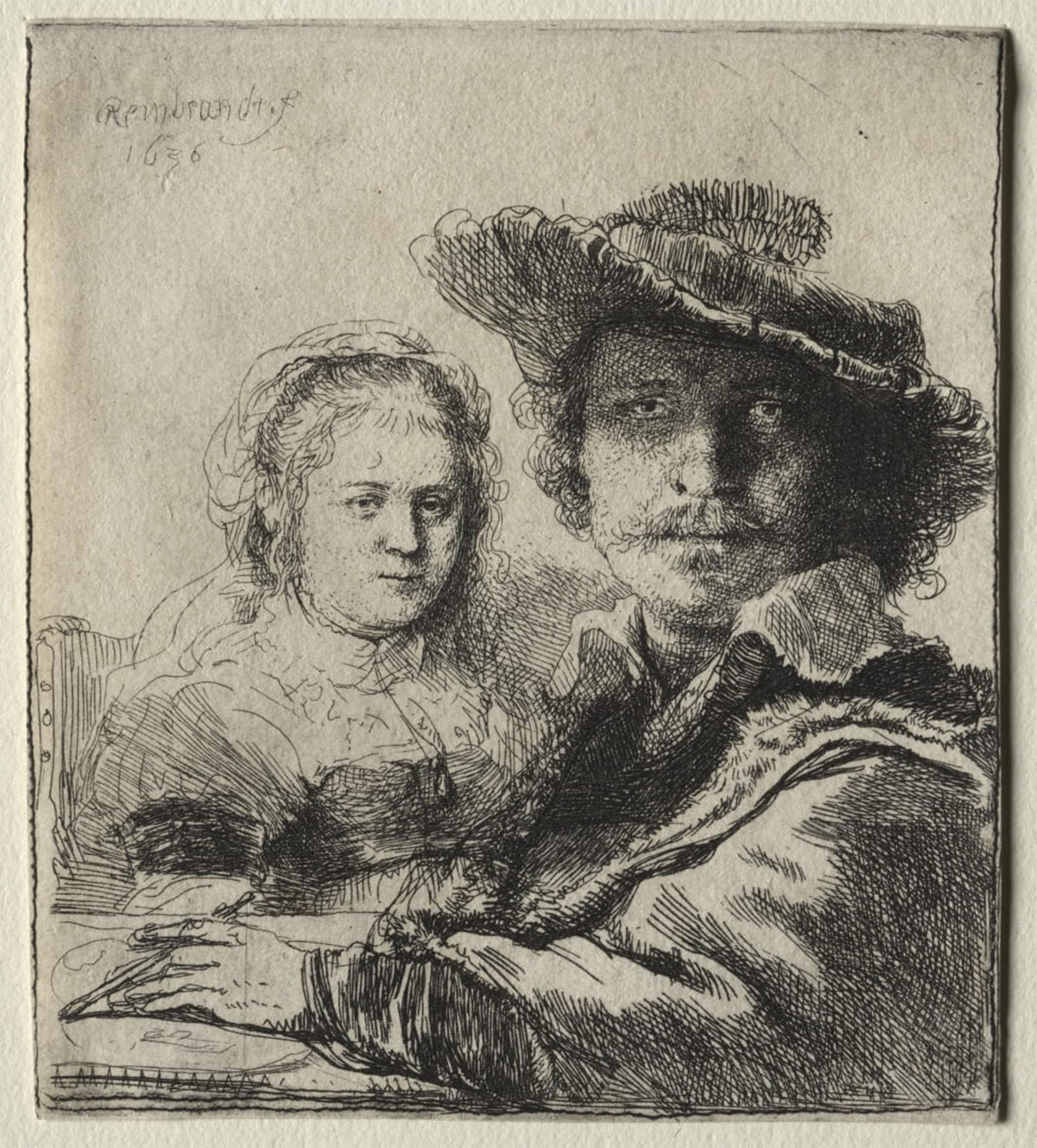 SERENDIPITP Vintage Wall Art Canvas Nordic Poster Canvas Print Picture Rembrandt and his wife saskia by Rembrandt van Rijn Wall Art Poster for Home Decor 60x90cm