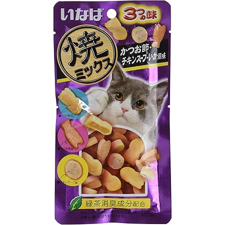 素敵でユニークな いなば 焼ミックス かつお節 チキンスープ いか風味 25g 48袋セット 爽快ペットストア 3つの味 おやつ Williamsav Com
