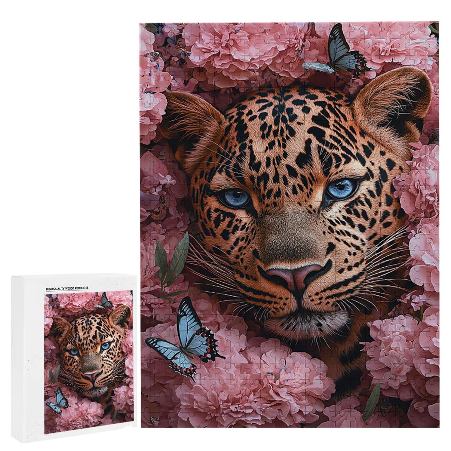 Puzzle 6000 elementów dla dorosłych puzzle dla dorosłych 6000 elementów puzzle wymagające i drażniące mózgi edukacja gra dla całości, prezenty dla mężczyzn, motyw puzzli: (kwiat lampart) h377