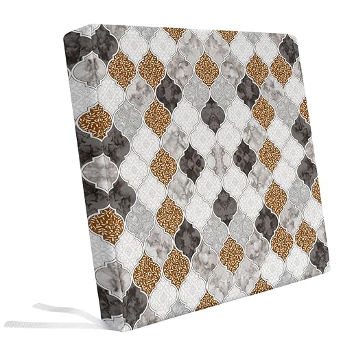 Vintage Morocco Indoor/Outdoor Seat Cushions Cover, Traditional Middle Century Rhombus
