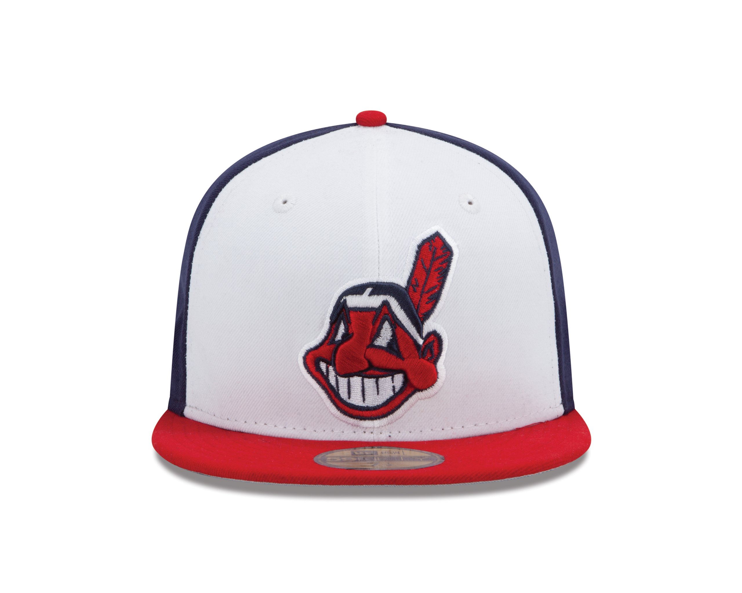 Buy MLB Cleveland Indians White Front Basic 59Fifty Fitted Cap