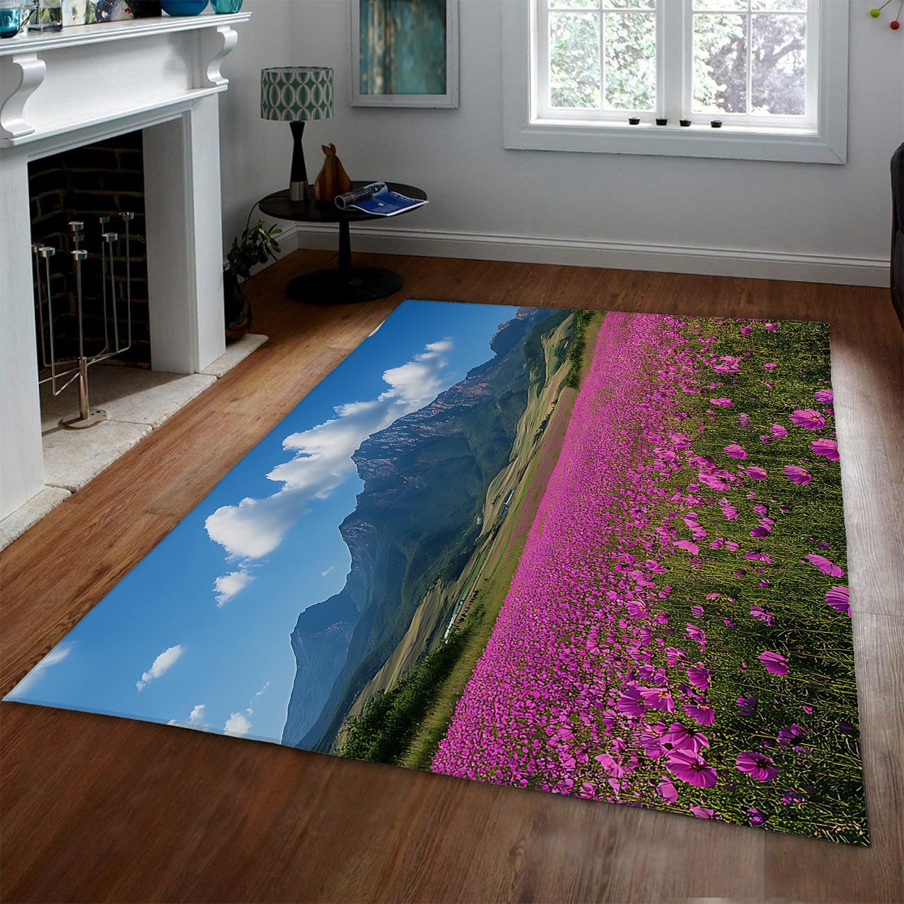 Tapis floral vibrant pour balcon et porche de jardin arrière