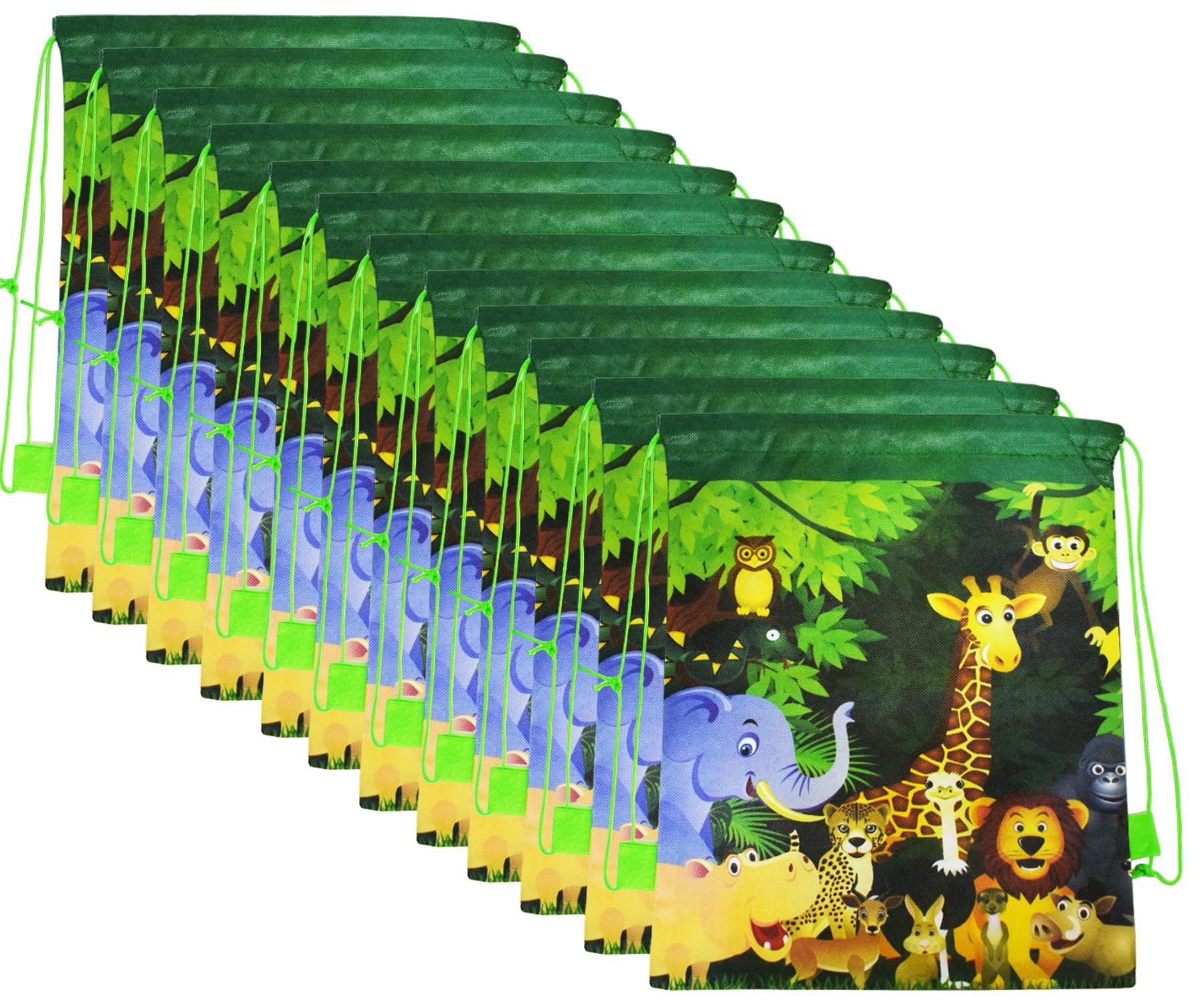 Kidizkart 12 pcs Jungle Cartoon Print Dori Bag haversack bags for Kids Birthday Return Gifts (Set of 12, Jungle) (B0CHVPSBN2) Amazon Price History, Amazon Price Tracker