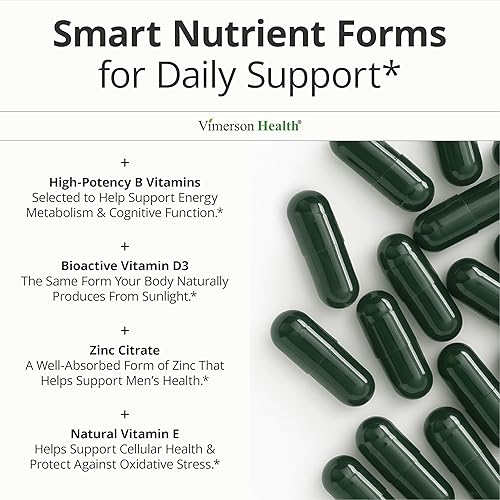 Miniatura 5 de Multivitamínico para hombres – Multivitamínicos y multiminerales esenciales para hombres 60 cápsulas líquidas con vitamina B12, A, D, C, zinc